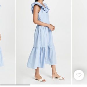 English Factory Ruffled Midi Dress